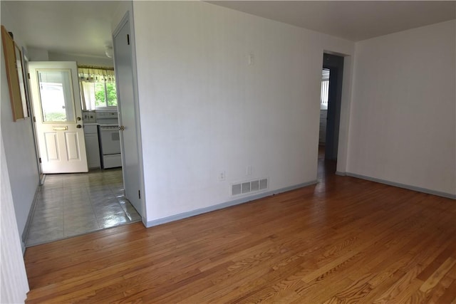 851REAR Florence Ave, Rear, East Mckeesport, PA 15035 - spare room with baseboards, visible vents, and wood finished floors