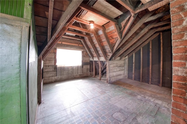 view of attic