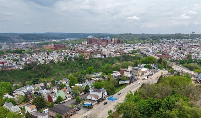 aerial view with a residential view