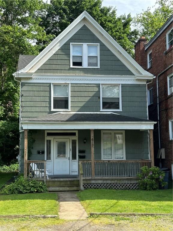 617 Center Ave, West View, PA 15229 - view of front facade featuring a front lawn and a porch