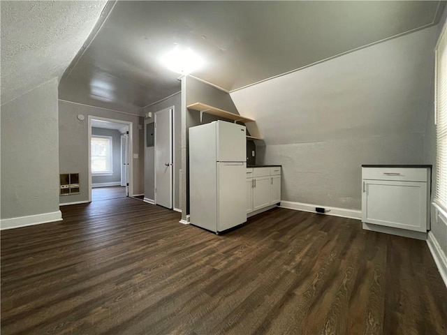 617 Center Ave, West View, PA 15229 - additional living space with dark wood-type flooring, baseboards, and lofted ceiling