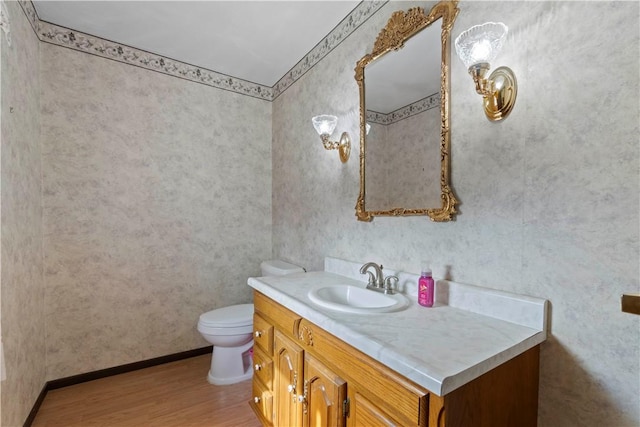 78 Cherryhill Rd, Indiana Boro Ind, PA 15701 - bathroom featuring toilet, baseboards, vanity, and wood finished floors