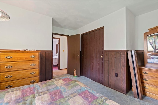 78 Cherryhill Rd, Indiana Boro Ind, PA 15701 - carpeted bedroom with a closet and wainscoting