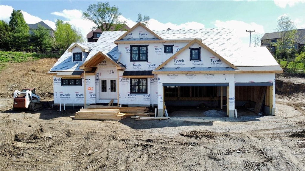 1065 Skyline Dr, Cecil, PA 15317 - property under construction with french doors and a garage