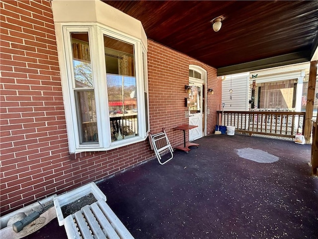 view of patio / terrace with a porch