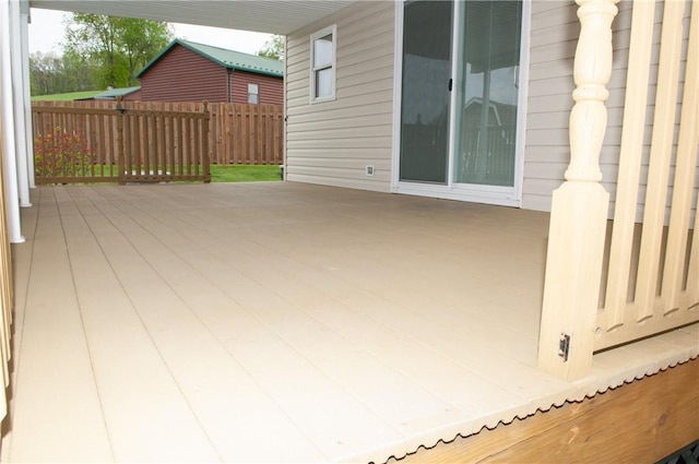 wooden terrace with fence