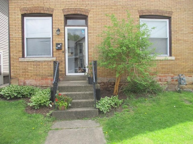 400 12th St, New Brighton, PA 15066 - entrance to property with brick siding