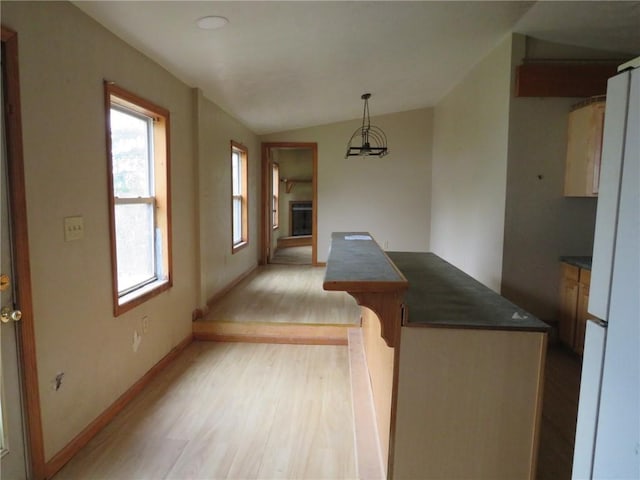 595 Amity Ridge Rd, Amwell, PA 15311 - hall with light wood-style flooring, healthy amount of natural light, and lofted ceiling