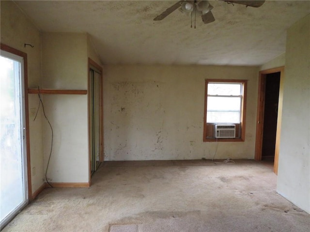 595 Amity Ridge Rd, Amwell, PA 15311 - unfurnished bedroom with cooling unit, carpet floors, a closet, and a ceiling fan