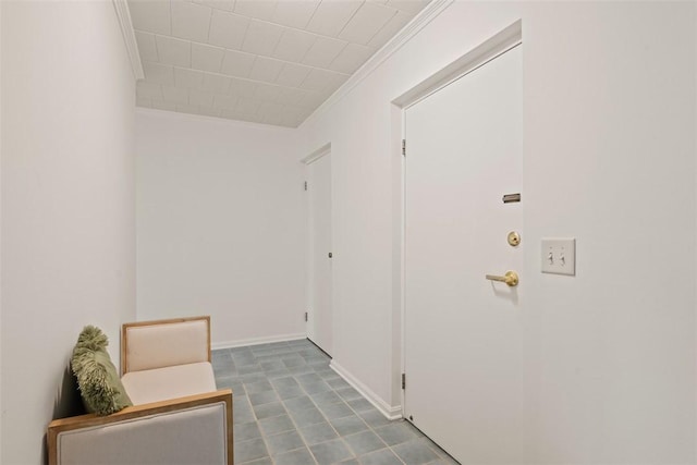 72 Linden Pl Unit 22, Sewickley, PA 15143 - hallway with crown molding and tile patterned floors