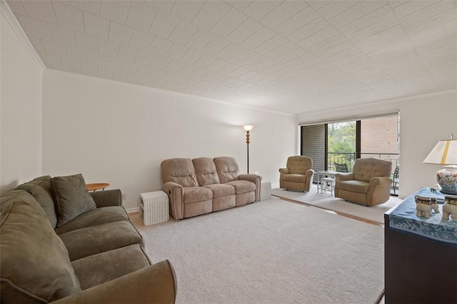 72 Linden Pl Unit 22, Sewickley, PA 15143 - carpeted living room with crown molding