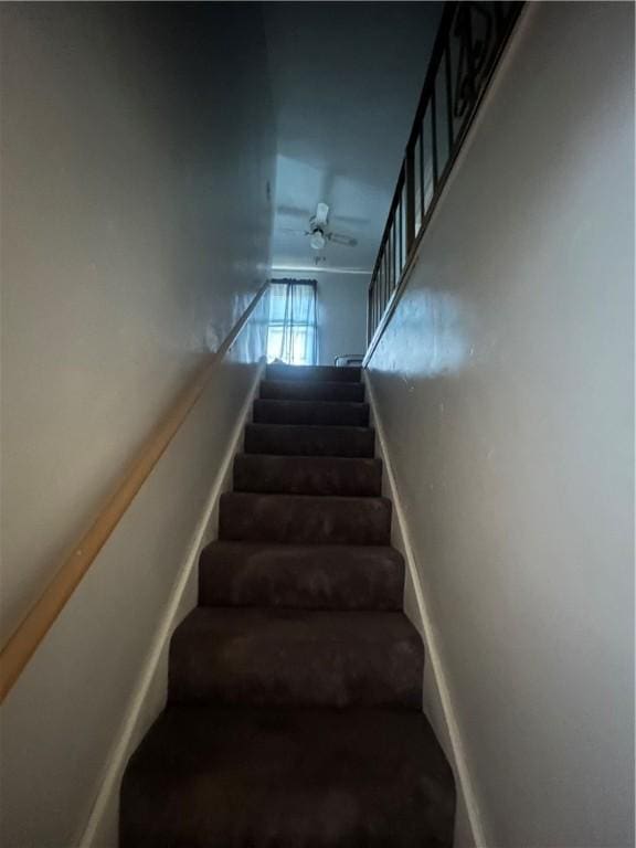 116 Ivy St, Wilkins Twp, PA 15145 - staircase featuring ceiling fan
