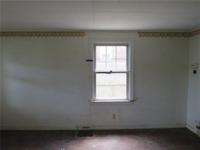 empty room featuring visible vents