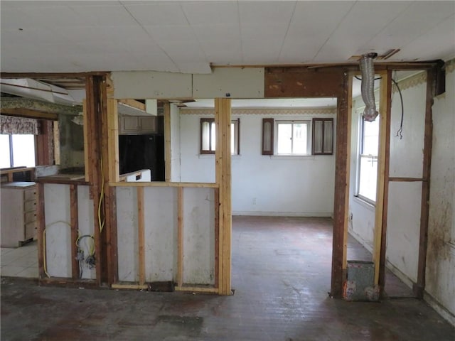 basement featuring plenty of natural light