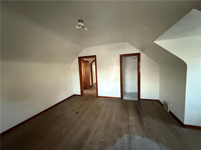 39 Eagle St, Fallowfield, PA 15022 - bonus room featuring lofted ceiling, baseboards, visible vents, and wood finished floors