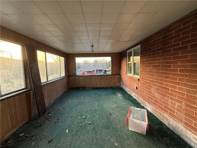 39 Eagle St, Fallowfield, PA 15022 - unfurnished sunroom with wooden walls and carpet floors