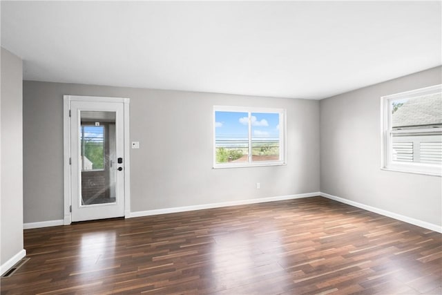 3606 Churchview Ave, Baldwin Boro, PA 15236 - interior space with visible vents, baseboards, a healthy amount of sunlight, and wood finished floors