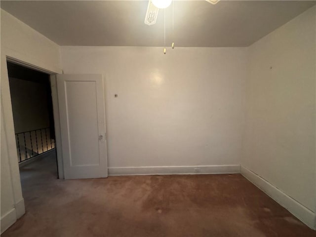 636 Lincoln Ave, East Liberty, PA 15206 - carpeted empty room featuring baseboards and a ceiling fan