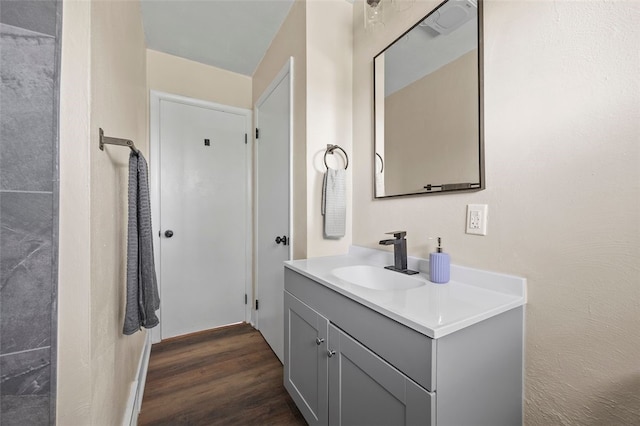 54 Devils Den Rd, Hanover Twp Wsh, PA 15021 - bathroom with vanity and wood finished floors