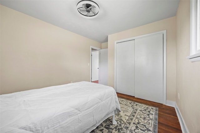 54 Devils Den Rd, Hanover Twp Wsh, PA 15021 - bedroom featuring a closet, wood finished floors, and baseboards