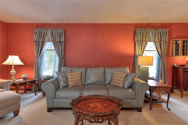 view of carpeted living room