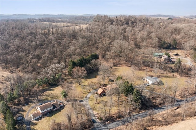 aerial view with a view of trees
