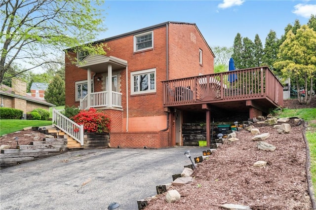 737 Parkview Blvd, Ohara, PA 15215 - exterior space featuring a wooden deck and brick siding