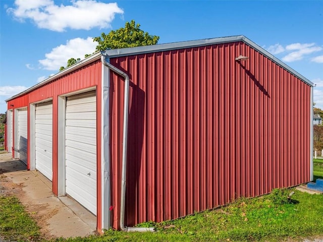view of pole building