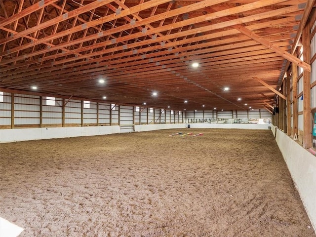 view of horse barn