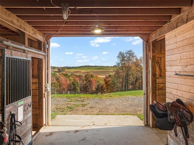 view of horse barn