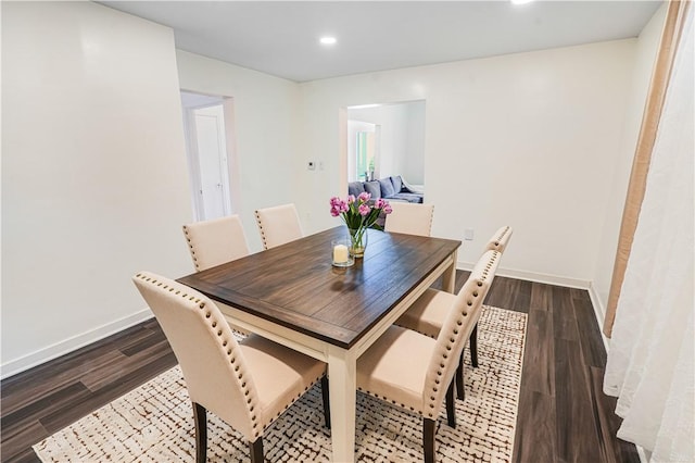 1318 Louise St, Munhall, PA 15120 - dining area with wood finished floors, recessed lighting, and baseboards