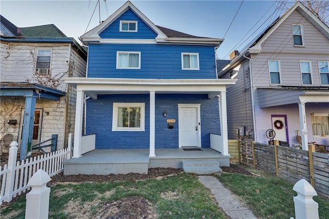 1318 Louise St, Munhall, PA 15120 - view of front of house featuring covered porch and fence