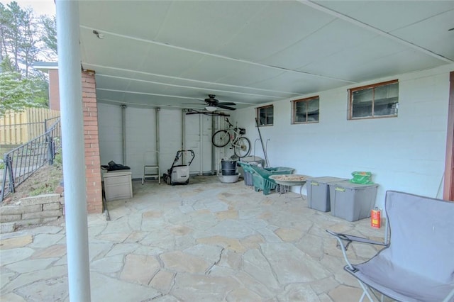 1898 Brushcliff Rd, Churchill Boro, PA 15221 - view of patio / terrace featuring fence and a ceiling fan