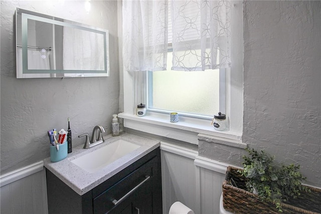 2805 Louisiana Ave, Dormont, PA 15216 - bathroom with vanity and a textured wall