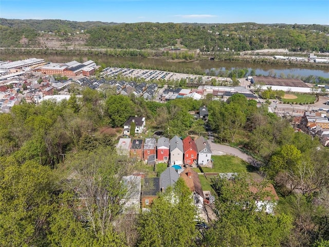 5611 Wickliff St, Lawrenceville, PA 15201 - birds eye view of property with a water view and a view of trees