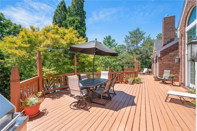 1609 Blackburn Heights Dr, Franklin Park, PA 15143 - wooden terrace with outdoor dining space