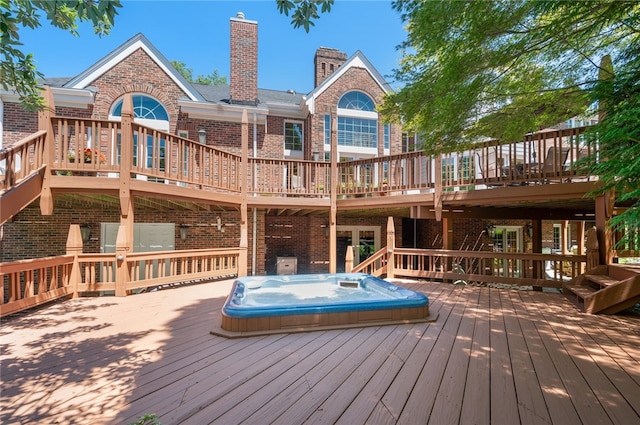 1609 Blackburn Heights Dr, Franklin Park, PA 15143 - deck with hot tub deck surround