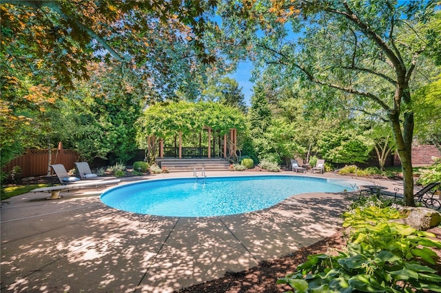 1609 Blackburn Heights Dr, Franklin Park, PA 15143 - outdoor pool featuring a patio, a diving board, and fence