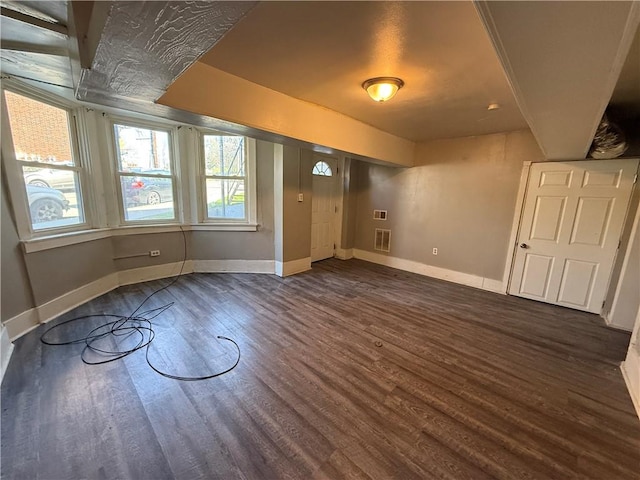2345 Perrysville Ave, Perry Hilltop, PA 15214 - interior space with dark wood-style flooring, baseboards, and visible vents