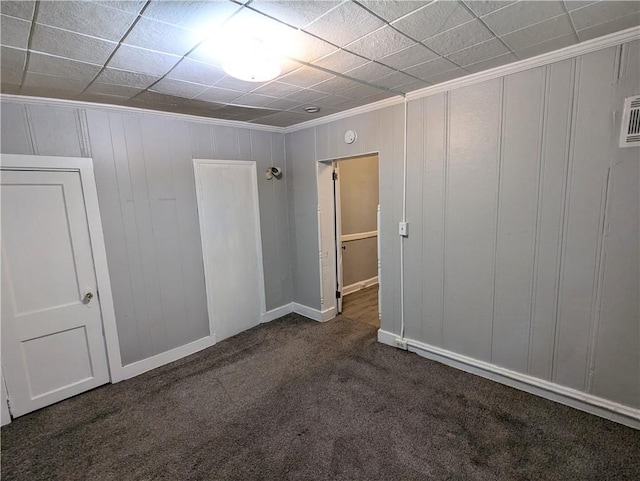 2345 Perrysville Ave, Perry Hilltop, PA 15214 - unfurnished room featuring ornamental molding, baseboards, and dark carpet