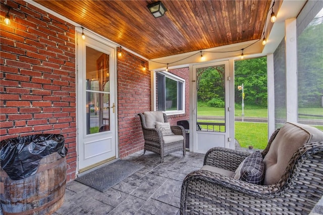 view of sunroom