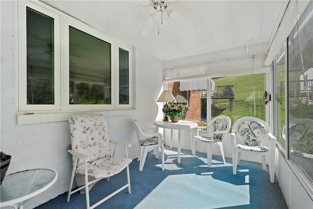 view of sunroom