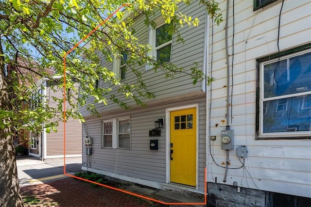 view of exterior entry