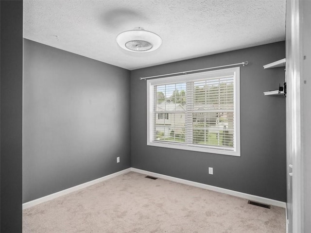 105 Luzerne Ave, South Union Twp, PA 15401 - empty room with carpet, a textured ceiling, visible vents, and baseboards