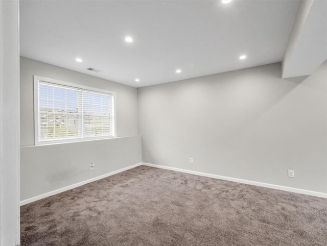 105 Luzerne Ave, South Union Twp, PA 15401 - carpeted spare room featuring baseboards, visible vents, and recessed lighting