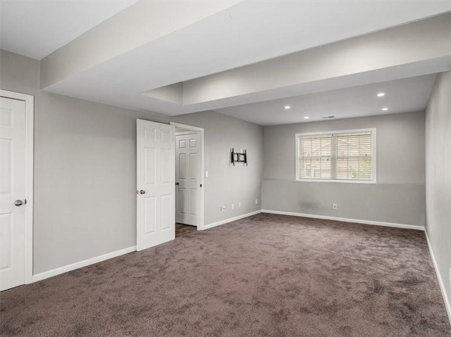 105 Luzerne Ave, South Union Twp, PA 15401 - below grade area with baseboards, recessed lighting, and carpet floors