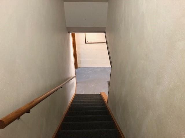 view of stairway