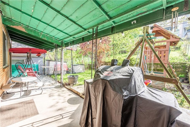 view of patio / terrace with a playground