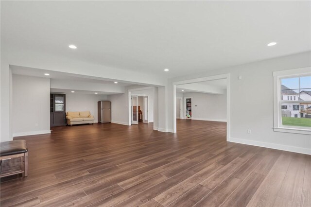2023 Caymus Ct, Marshall, PA 15005 - unfurnished living room with wood finished floors and recessed lighting