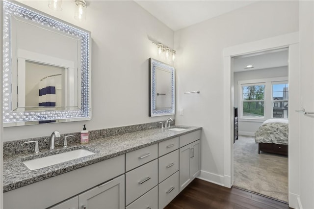 2023 Caymus Ct, Marshall, PA 15005 - full bath with double vanity, wood finished floors, and ensuite bath